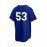 Men'S #53 Blue Baseball Jersey, Classic Retro Letter Embroidery Design Breathable Short Sleeve T-Shirt For Training Competition