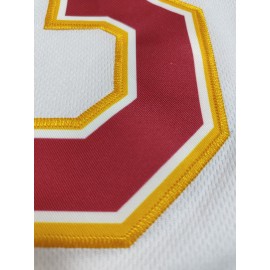 Men's Venezuela #13 White Baseball Jersey - Retro Letter & Number Design, Breathable V-Neck Button-Up Shirt, Loose Fit for Training, Competition & Casual Wear (All-Season), Sports Team Apparel, Classic Sporty Look, Detailing