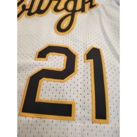 Men's Pittsburgh #21 Baseball Jersey - Retro V-Neck Breathable Short Sleeve Shirt, Loose Fit for Training, Competition & Casual Wear, All-Season Machine Washable Sportswear, Quality Sportswear