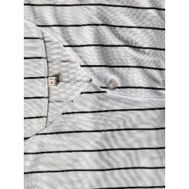 Men's White Striped #2 Baseball Shirt - Breathable Button-Up V-Neck with Classic Letter Embroidery, Loose Fit for Training, Games & Casual Wear | All-Season Sportswear for Men & Teens, Baseball Jersey