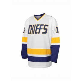 17 Men's Ice Hockey Jacket White Blue Sports Training Jersey Comfortable And Casual S-3XL