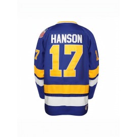 17 Men's Ice Hockey Jacket White Blue Sports Training Jersey Comfortable And Casual S-3XL