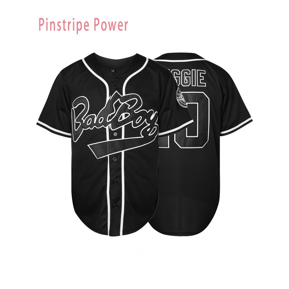 Men's Black #10 Baseball Jersey with Embroidered Letters & Numbers - Breathable V-Neck Loose Fit, Adjustable Button Closure, Machine Washable for Training, Games, Casual Wear (S-3XL)