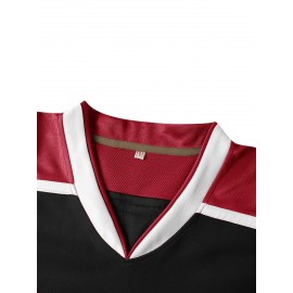 Men's #00 Black & Red Ice Hockey Jersey - Embroidered 