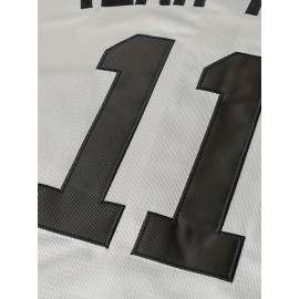 Men'S V-neck Baseball Jersey # 11 Gray Embroidered Breathable Lightweight, Perfect For Training And Casual Wear Size S-3XL