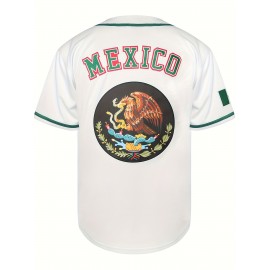 Men'S Mexico Embroidered Baseball Jersey