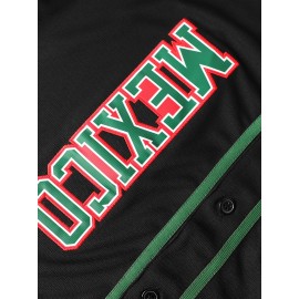Men'S Mexico Embroidered Baseball Jersey