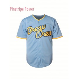 Men's Light Blue #22 Baseball Jersey - Embroidered 