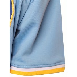 Men's Light Blue #22 Baseball Jersey - Embroidered 