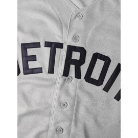 Men'S Classic #23 Detroit Embroidered Baseball Jersey