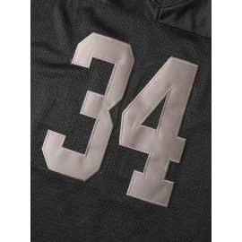 #34 Black Breathable Embroidered Football Jersey
