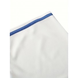 Men's #42 White Embroidered Baseball Shirt - Breathable Polyester V-Neck Button-Up, Loose Fit for Casual Training, Hiking, Cycling, Fishing & Team Sports | Spring Summer Fall Wear