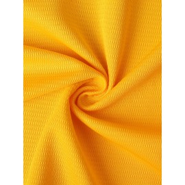 Men'S # 33 Yellow Sewing V-neck Baseball Shirt Polyester Knitted Fabric Loose Fit Button Closure Casual Sports Top Suitable For Team Sports Fishing Hiking Running Cycling Perfect For Party Beach Summer Activities Size S-3XL