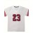 Men's White #23 Breathable Rugby Shirt - Embroidered American Football Design, V-Neck Short Sleeve Training Top with Red Accents, Loose Fit for Sports, Casual & Outdoor Activities, Rugby Jersey