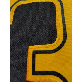 Men'S #30 Pittsburgh Black Baseball Jersey - Classic Retro Embroidered Lettering, Breathable Short Sleeve V-Neck Sports Shirt For Casual & Party Wear