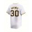 Men'S Pittsburgh #30 White Polyester Baseball Jersey - Sports V-Neck with Embroidered Letters & Numbers, Short Sleeve, Slight Stretch, Four Seasons Wear for Casual or Sports Occasions, Loose Fit Knit Fabric Tops
