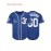 Youth #30 Blue Baseball Jersey - V-Neck Loose Fit Polyester Knit Button-Up Top for Team Sports, Outdoor Activities & Summer Parties | Machine Washable | Sizes S-XL, Sports Team Apparel | Sporty Design | Breathable Fabric