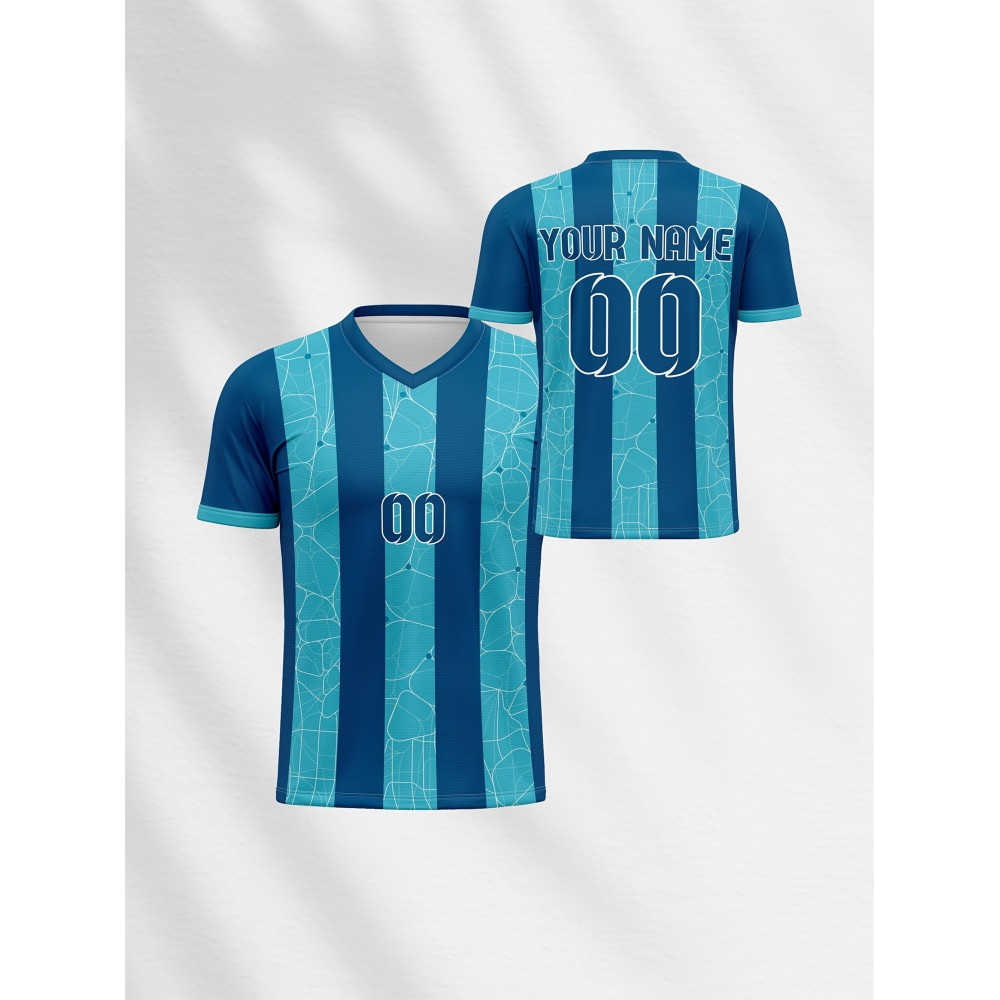 Customizable Youngsters' Soccer Jersey - V-Neck, Comfort Fit with Name & Number, Perfect for Sports & Outdoor Activities, Soccer Accessories