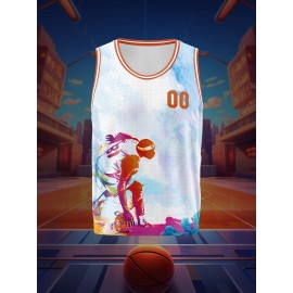 Custom Youngsters' Basketball Jersey with Name & Number - Breathable, Comfort Fit for Training & Games, Perfect for Outdoor Sports & Casual Wear