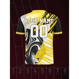 [Custom Football] Customizable V-Neck Children's Football Shirt | Comfortable Fit Sports Leisure Outdoor Running Tops with Name and Number