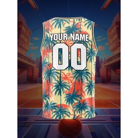 Custom Youngsters' Basketball Jersey with Name & Number - Breathable, Comfort Fit for Training & Games, Perfect for Halloween & Outdoor Activities