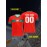 [Customized Football Jersey] Polyester Customized Name And Number V-neck Football Jersey | Medium Stretch All Over Print Sports Shirt for Boys And Girls, Preppy Casual Street Style