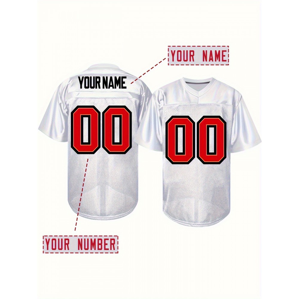 Customizable Women's plus-size football jerseys- personalized team names and numbers, soft and lightweight for wearing