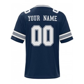 Custom Plus-Size Women's Football Jersey - Personalized Team Name & Number, Vibrant Teal V-Neck Summer Sportswear, Breathable Athletic Top for Sports Meetings, Travel Photo Shoots