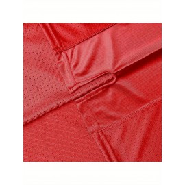 Customizable Football Jersey - Personalized Team & Number, V-Neck Short Sleeve, Breathable Fabric, Perfect for Sports & Casual Wear, Summer Sports Apparel, Sporty Clothing, Comfortable Fit