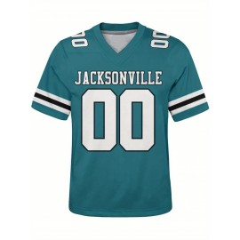 Customizable Plus Size Football Shirt for Women - Personalized Name & Number, V-Neck Short Sleeve, Breathable Summer Sports Jersey, Los Angeles City Team Gift, Football Jersey, Casual Wear, Sporty Design, Comfortable Fit, PLUS SIZE