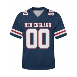 Customizable Plus Size Football Shirt for Women - Personalized Name & Number, V-Neck Short Sleeve, Breathable Summer Sports Jersey, Los Angeles City Team Gift, Football Jersey, Casual Wear, Sporty Design, Comfortable Fit, PLUS SIZE