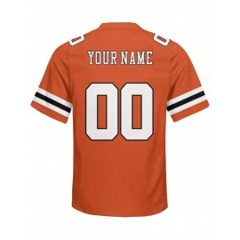 Customizable Plus Size Football Shirt for Women - Personalized Name & Number, V-Neck Short Sleeve, Breathable Summer Sports Jersey, Los Angeles City Team Gift, Football Jersey, Casual Wear, Sporty Design, Comfortable Fit, PLUS SIZE