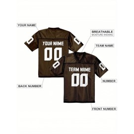 Custom Football Jersey Replica - Personalized Team Name& Number, Fan Gift Shirt for Women, Sizes 1XL-6XL, Ideal for Sports, Events& Casual Wear