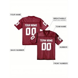 Custom Football Jersey Replica - Personalized Team Name& Number, Fan Gift Shirt for Women, Sizes 1XL-6XL, Ideal for Sports, Events& Casual Wear