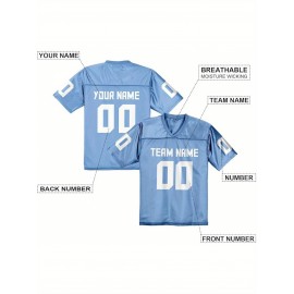 Custom Football Jersey Replica - Personalized Team Name& Number, Fan Gift Shirt for Women, Sizes 1XL-6XL, Ideal for Sports, Events& Casual Wear