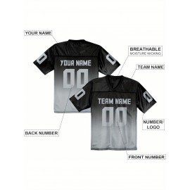 Custom Football Jersey Replica - Personalized Team Name& Number, Fan Gift Shirt for Women, Sizes 1XL-6XL, Ideal for Sports, Events& Casual Wear