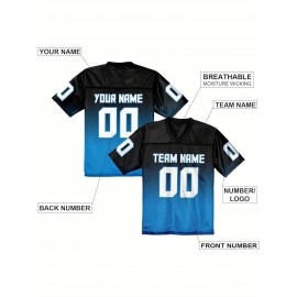 Custom Football Jersey Replica - Personalized Team Name& Number, Fan Gift Shirt for Women, Sizes 1XL-6XL, Ideal for Sports, Events& Casual Wear
