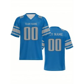 Women's Custom Football Jersey - Personalized Soccer-like sportswear, V-Neck Non-Stretch Tee, Team & Number Customization, Dark Green & Black Color Block for Football, Soccer, Casual Sports - Plus-Size Athletic Shirt, Comfortable Fit