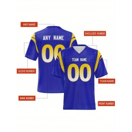 Women's Custom Football Jersey - Personalized Soccer-like sportswear, V-Neck Non-Stretch Tee, Team & Number Customization, Dark Green & Black Color Block for Football, Soccer, Casual Sports - Plus-Size Athletic Shirt, Comfortable Fit