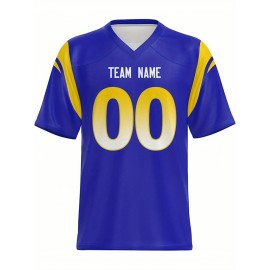 Women's Custom Football Jersey - Personalized Soccer-like sportswear, V-Neck Non-Stretch Tee, Team & Number Customization, Dark Green & Black Color Block for Football, Soccer, Casual Sports - Plus-Size Athletic Shirt, Comfortable Fit