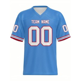 Women's Custom Football Jersey - Personalized Soccer-like sportswear, V-Neck Non-Stretch Tee, Team & Number Customization, Dark Green & Black Color Block for Football, Soccer, Casual Sports - Plus-Size Athletic Shirt, Comfortable Fit