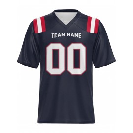 Women's Custom Football Jersey - Personalized Soccer-like sportswear, V-Neck Non-Stretch Tee, Team & Number Customization, Dark Green & Black Color Block for Football, Soccer, Casual Sports - Plus-Size Athletic Shirt, Comfortable Fit