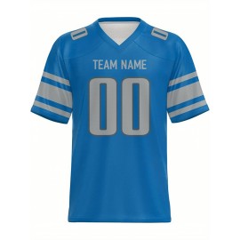 Women's Custom Football Jersey - Personalized Soccer-like sportswear, V-Neck Non-Stretch Tee, Team & Number Customization, Dark Green & Black Color Block for Football, Soccer, Casual Sports - Plus-Size Athletic Shirt, Comfortable Fit