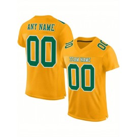 Customizable Plus Size Women'S Football Jersey - Personalized Team & Number, V-Neck, Breathable Non-Stretch Fabric, Red/White/Blue Striped Design for Sports & Casual Wear, Sports Jersey, Summer Sports Apparel, Sporty Aesthetic, Comfortable Fit