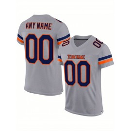 Customizable Plus Size Women'S Football Jersey - Personalized Team & Number, V-Neck, Breathable Non-Stretch Fabric, Red/White/Blue Striped Design for Sports & Casual Wear, Sports Jersey, Summer Sports Apparel, Sporty Aesthetic, Comfortable Fit